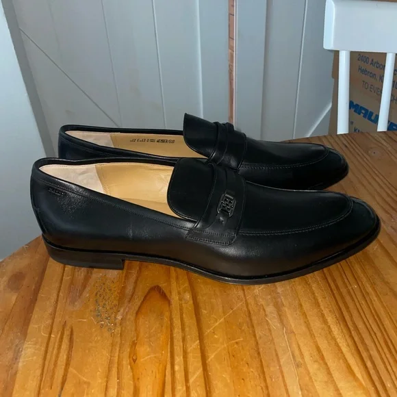 BALLY 1851 BLACK WEMBER CALF LEATHER MENS LOAFER SZ US 13  display picture 3